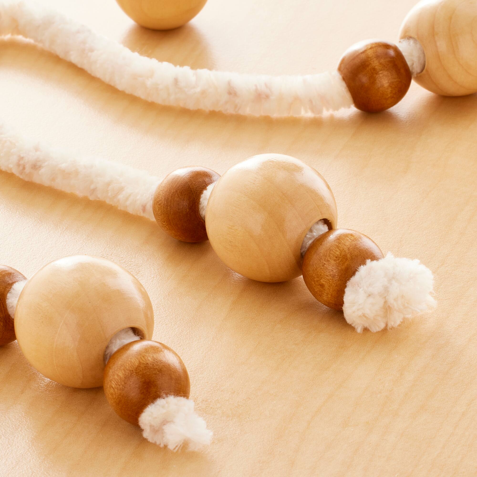 12 Packs: 4 ct. (48 total) Natural Wood Round Beads 32mm by Loops & Threads®